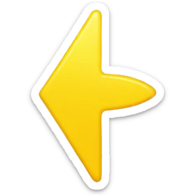 back arrow in yellow circle sticker