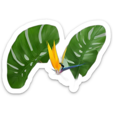 Plant birds of paradise sticker