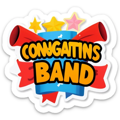 Congratulations band sticker