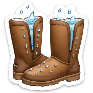 a pair of wet uggs sticker