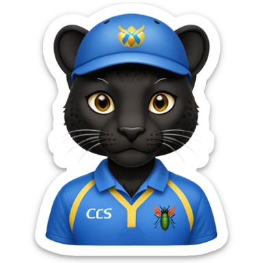  Panther in cricket match  sticker