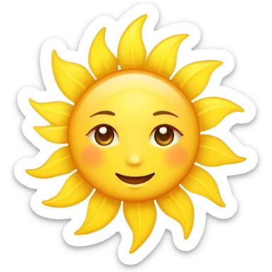 Good morning sun no face sticker