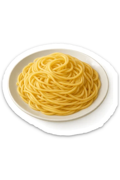 Pasta cucinata su un piatto sticker