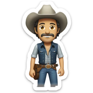 bruce springsteen cowboy  sticker
