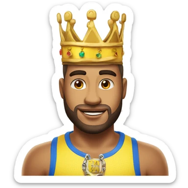 Elias from the dutch tv program ''ex on the beach double dutch'' wearing his famous crown sticker