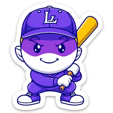 This character is “Dinger”, the mascot for the Louisville Bats, a Minor League Baseball team based in Louisville, Kentucky. sticker
