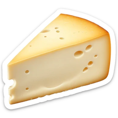 cinematic-realistic-brie-cheese-emoji,-featuring-soft-ripened-cheese-with-a-delicate white rind-rendered-with-lifelike-detail-and-inviting,-natural-lighting sticker