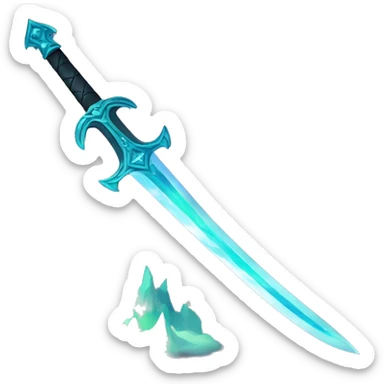Aurora borealis sword sticker