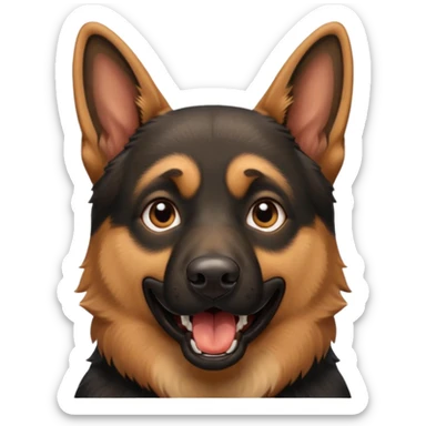 german shepard head only barkingg mouth open fully sticker
