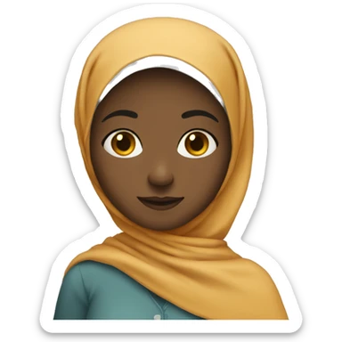 Girl wearing headscarf sticker
