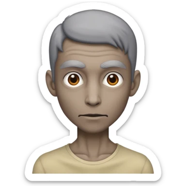 Mutant tall skinny gray sticker