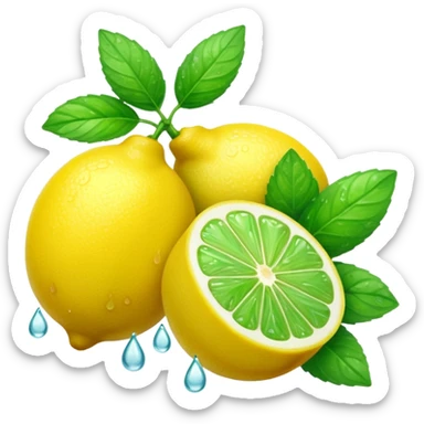Lemon, Lime & Mint Fruit sticker