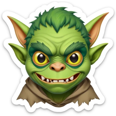 Evil gremlin homeless goblin ugly sticker