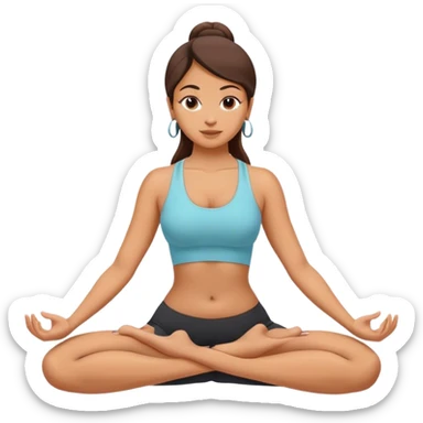 :latina-woman-doing-yoga-Utkatasan—pose: sticker