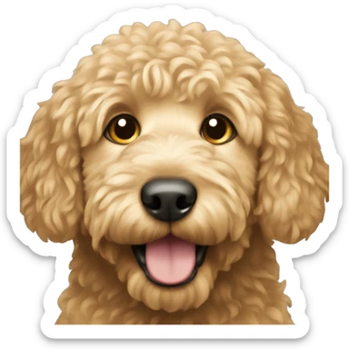 Golden doodle dog sticker