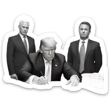 trump sign executive order sticker