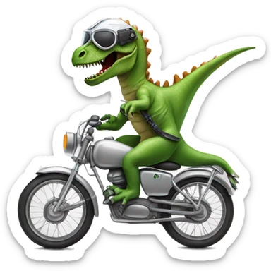 dinosaur with astronaut helmet on a bike sticker