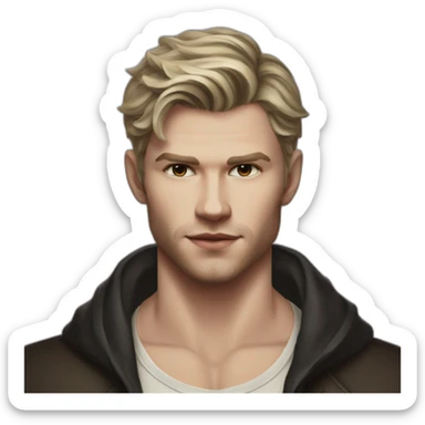 Klaus mikaelson short haircut realistic detailed sticker