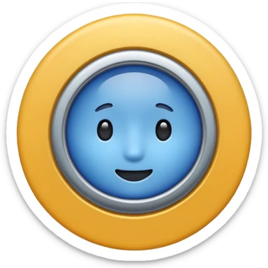 Chulo blanco  dentro de un círculo azul sticker