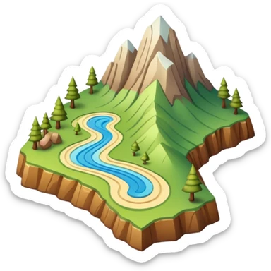 Map for hiking sticker
