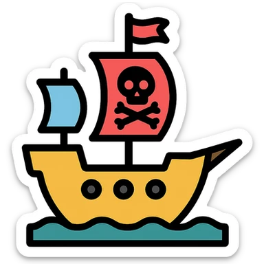 pirate ship sticker