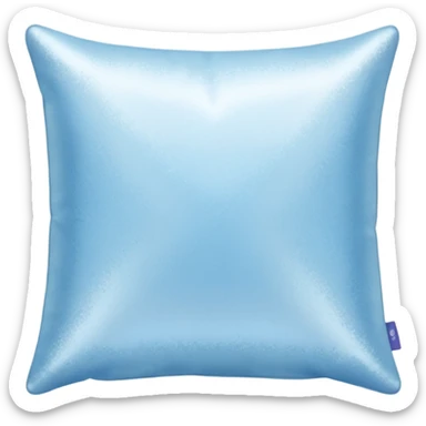 simple magical pillow shimmering with icy blue and silver light sticker
