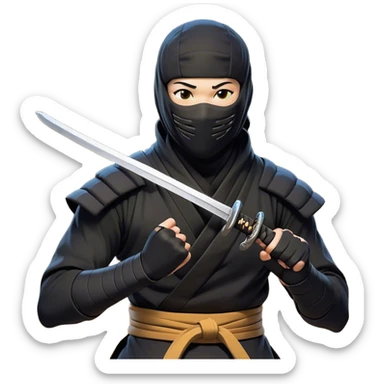 Clash of Clans aesthetic Cheerful Ninja Portrait Emoji, With a bright, confident smile and an alert, relaxed stance, showcasing a streamlined, masked figure with expressive eyes radiating calm determination in natural skin tone, Simplified yet expressive features, highly detailed, glowing with a soft, luminous nocturnal glow, high shine, upbeat and stealthily noble, stylized with an air of modern martial elegance, soft glowing outline, capturing the essence of a cheerful ninja ready for epic covert quests! sticker