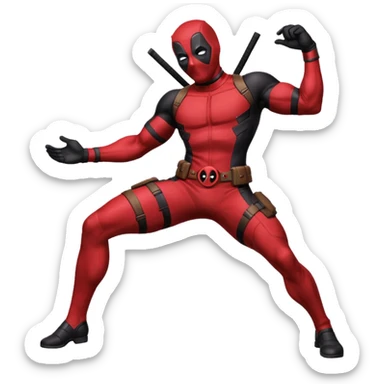 DeadPool from marvel rivals twerking sticker