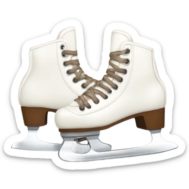 two winter white skates with brown laces on one direction  sticker