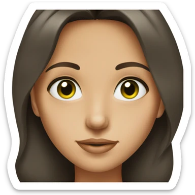 Brunette Model Green eyes Profile Picture  sticker