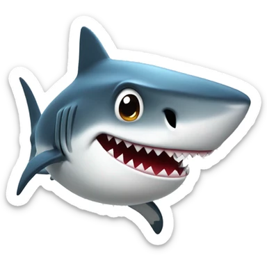Shark with a top hat sticker