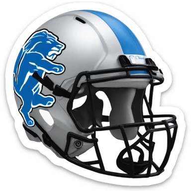 Detroit Lions smashing Washington Commander helmet ￼ sticker