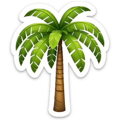 Palm Tree: flat body sticker