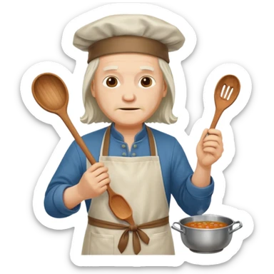 leonardo da Vinci cooking soup sticker