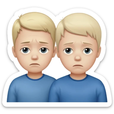 8 years old and 6 years old brothers feeling sad sticker