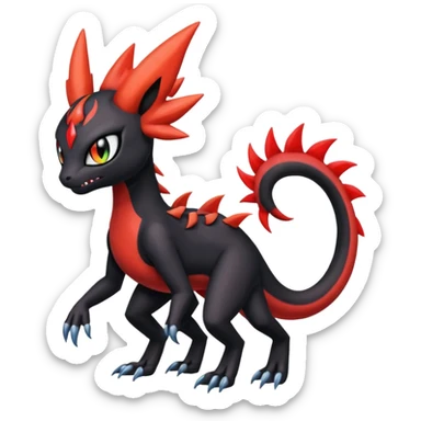 Colorful Cool Badass  Meloetta-Litten-Salandit-Guilmon-Darkrai-Pokémon-Fakémon-fusion-hybrid-creature sticker
