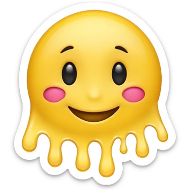 i want a classic yellow emoji smi9ley fave but its melting in love sticker