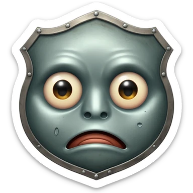 you know the emoji "sadge". i want a shield with that same expression and face :shieldge: like a sad shield but it needs to be sad not smiling
and eyes/etc need to look like the pepe sad sticker