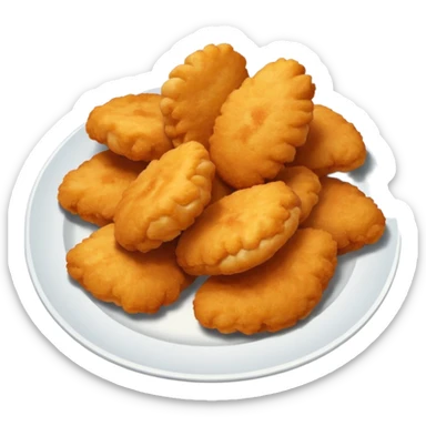 A bunch of chicken nuggets doing six seven sticker