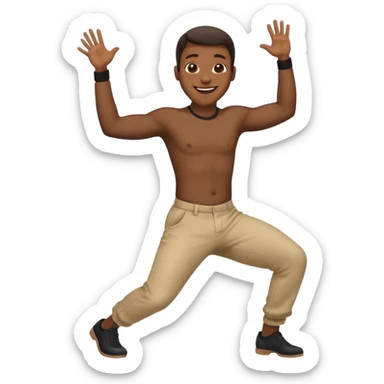 silly black guy twerking sticker