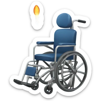 Wheelchair with rocket boosters sticker