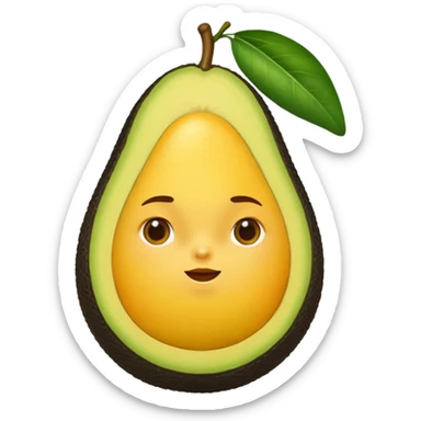mangoes holding a small avocado sticker