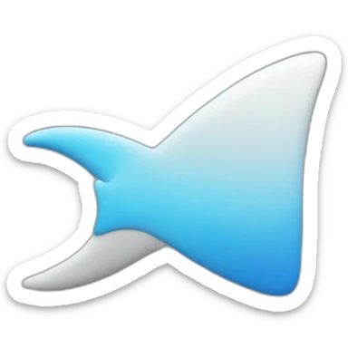 my logo : the letter 'T' in italic basic font with a sharkthin on top  sticker