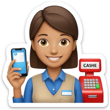 Cashier sticker