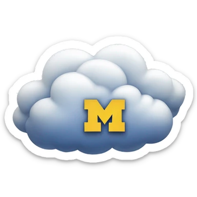University of Michigan cloud sticker