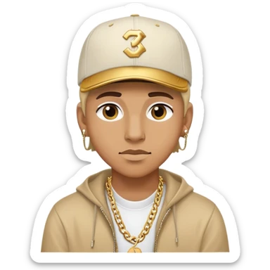 white rapper sticker
