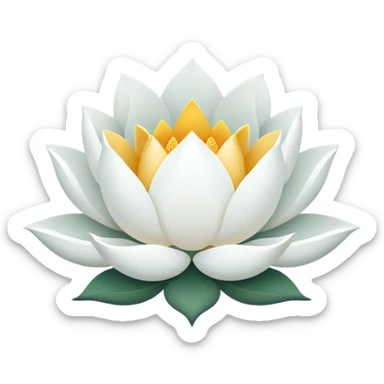 White Lotus outline logo  sticker