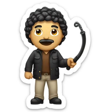 man with a whip sticker