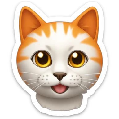 un gato naranja con antifaz sticker