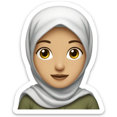 Muslim Pakistani girl with pretty hijab sticker